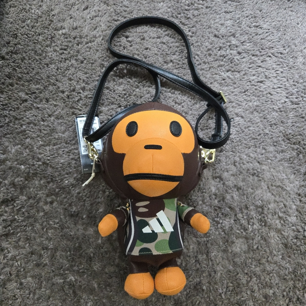 Adidas Bape Milo Bag One Size JZ7448 Auburn New With Tags 102025